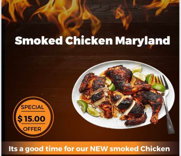 Smoked charcoal chicken Maryland