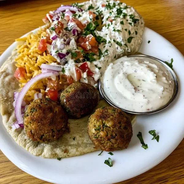 Falafel meal vegetarian