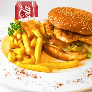chicken burger combo ( chips and drink )